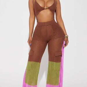 Multicolor crochet 2 piece co-ord set *tags*